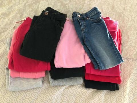 Girls size 4 track pants and jeans