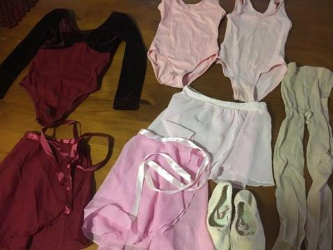 Girls ballet uniforms and ballet slippers to suit AU10 and 3-5yrs