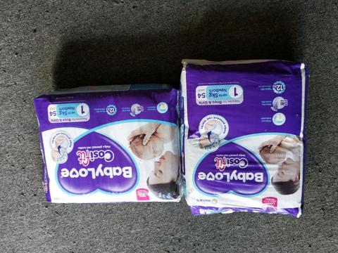Unopened nappies and formula