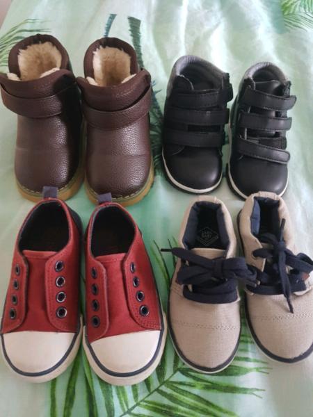 4 x shoes baby boy winter size 4 and 5