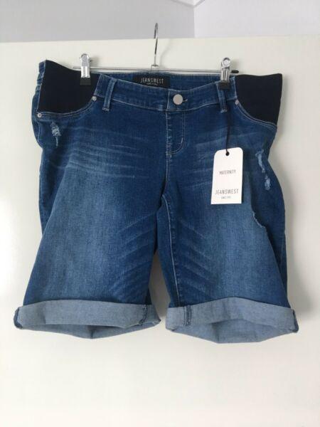 Jeans West Denim Maternity Shorts Sz/16