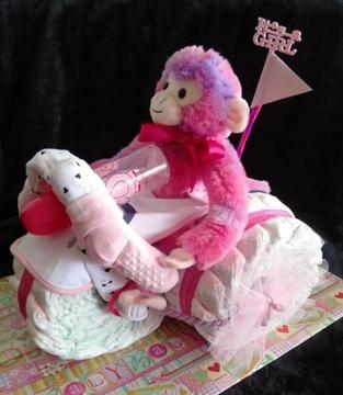 Nappy Cake Pink Monkey Trike