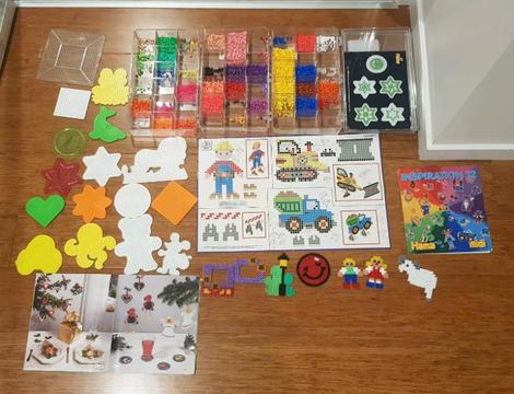HAMA beads, craft works, with book