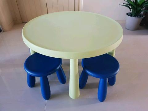 IKEA Mammut Children's Table & 5 Stools