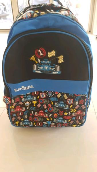 Smiggle Car Suitcase with Light Up Wheels