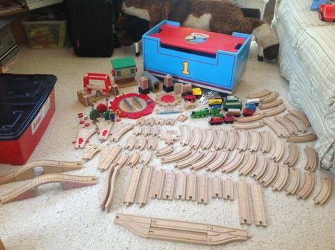 Thomas the Tank Engine wooden railway tracks and trains
