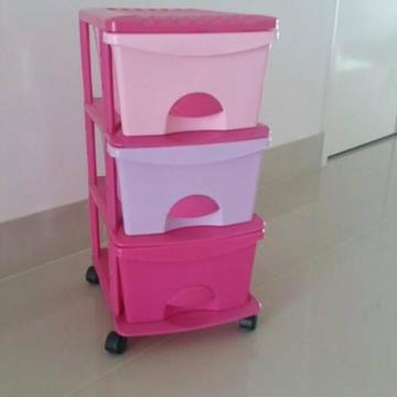 Plastic Storage on Wheels 3 draw for Toys, clothes etc