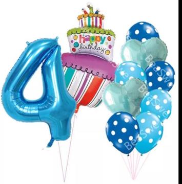 Birthday balloons set of balloons 4 year old