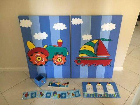 Canvas Artwork and Accessories for Child's Room