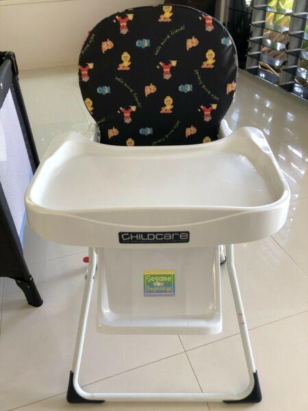 Childcare Sesame Street High Chair with harness
