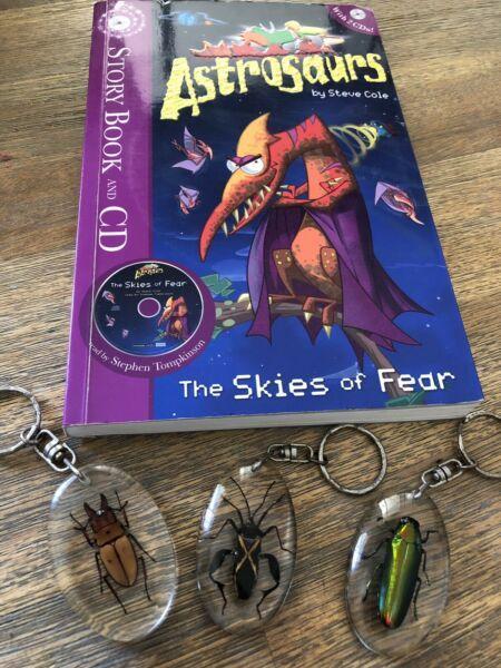 Astrosaurs Book & CD's bug keyrings