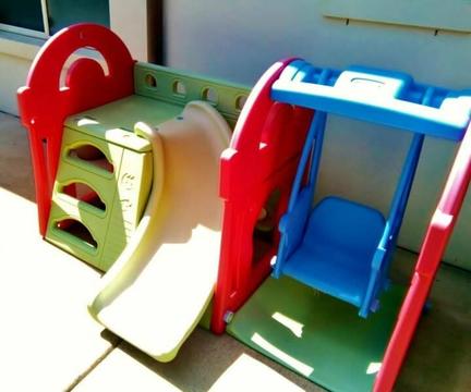 Swing and slide play set