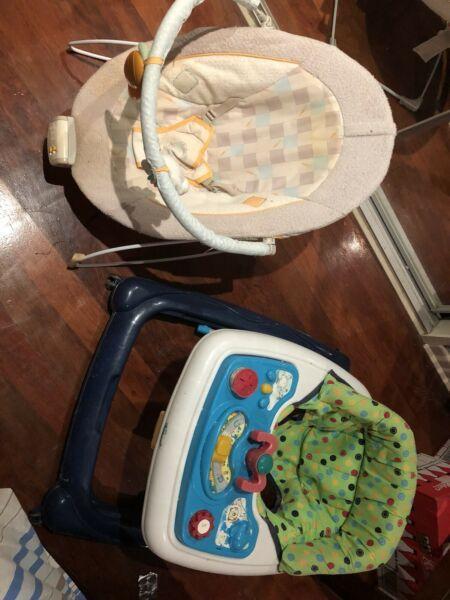 Baby Bouncer, Walker & Bath seat