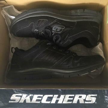 All Black Sketchers Boys Trainers Great Condition