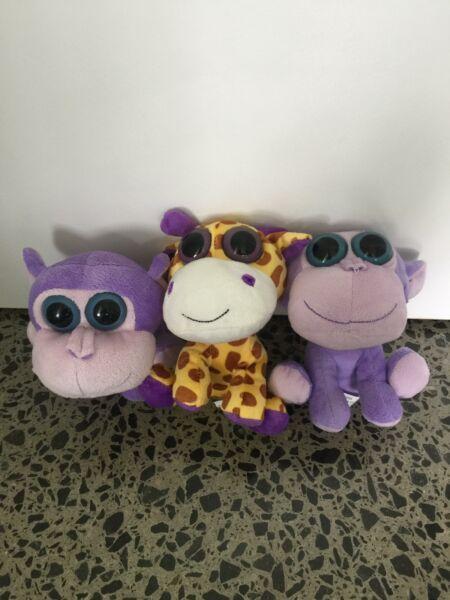 3 Animal Plush Toys