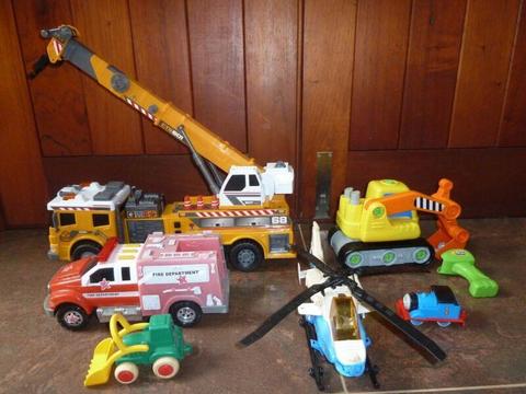 Box of Toddler Toy Trucks