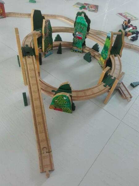 Thomas the tank engine spiral wooden track