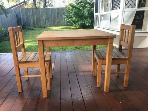 Ikea Svala children's table with 2 chairs