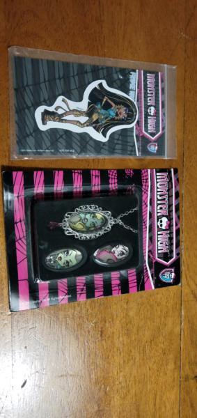 Monster High Fridge magnet and necklaces with pendants