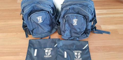 St Thomas More STM backpacks and homework bags