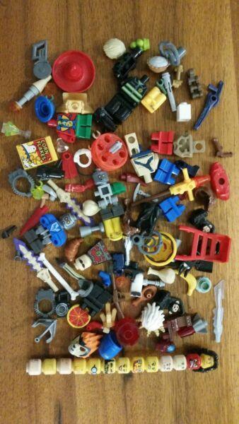 Lego Men Spare parts including 15 plus heads