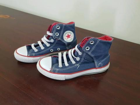 Kids size 13 converse shoes