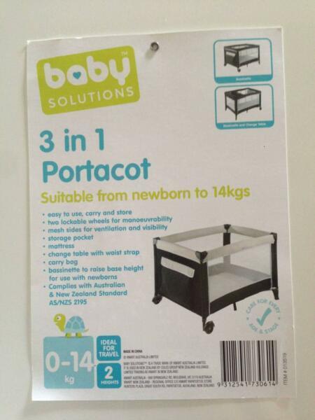 3 in 1 portable cot