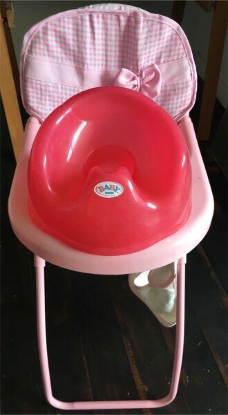 Baby born high chair and potty