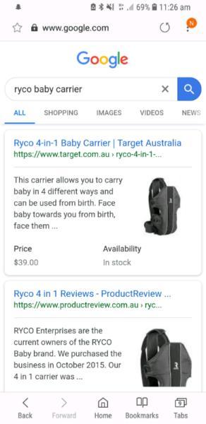 Ryco baby carrier