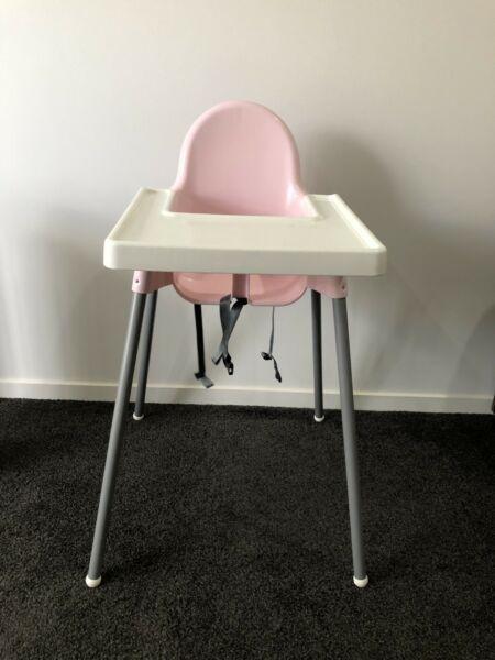 Ikea High Chair - Pink