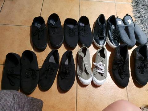 Boys shoes (small mens) size 7. 8 pairs