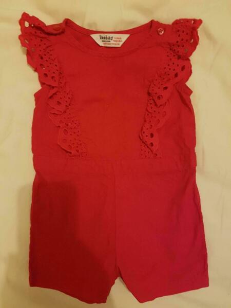 Beebay baby jumpsuit red 3-6months