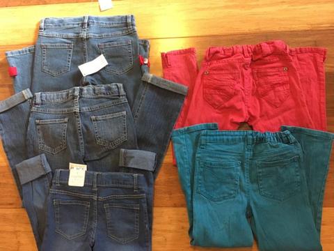 Girls size 6 NEW jeans/GUC jeggings bundle