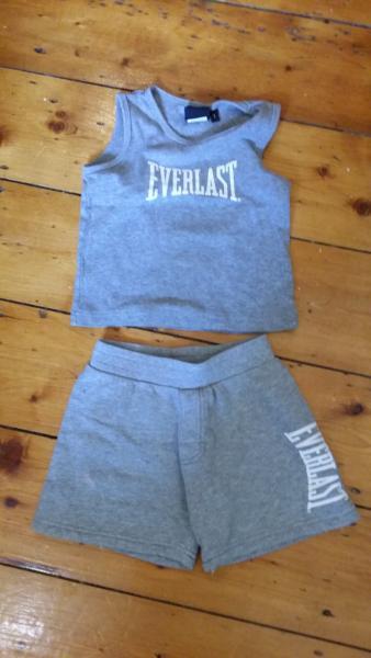Everlast toddler size 1 singlet and shorts set