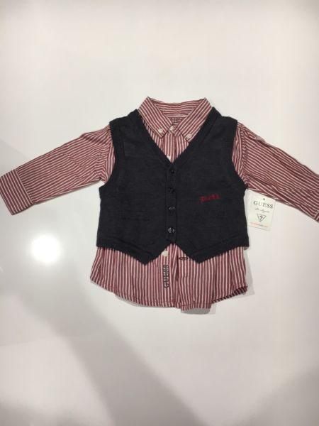 'Guess' Children Shirt and Vest (Size: 12 months)