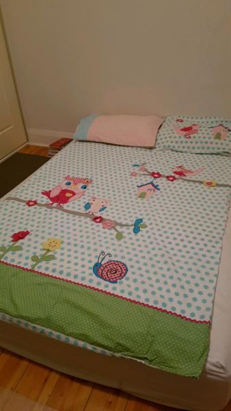 Adairs girls single quilt cover and pillowcase
