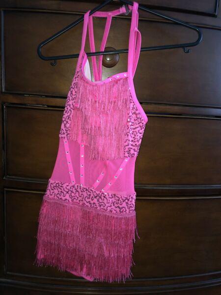 Hot Pink, Sparkly and Frilled Dance Costume