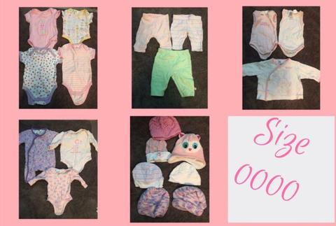 For sale baby girl clothing bundle - size 0000