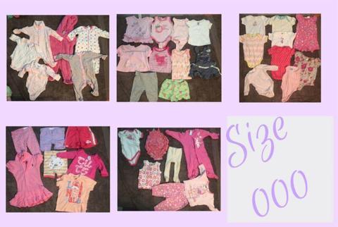 For sale baby girl clothing bundle size 000