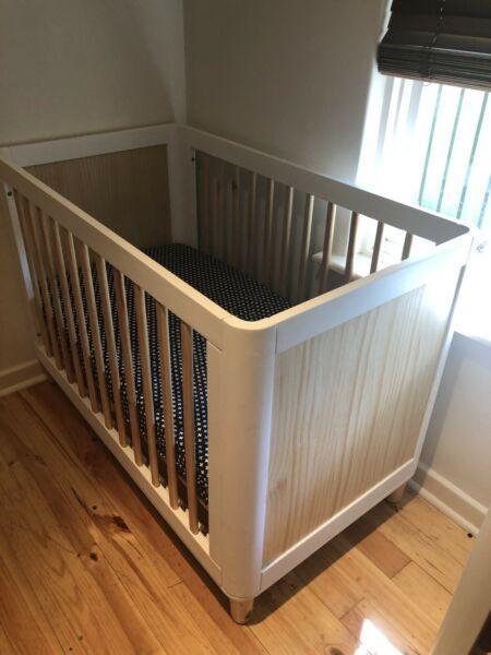 Cot , change table & bedding