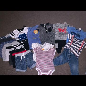 Mixed bundle of baby boys clothes-size 00 and 000 - lot 4