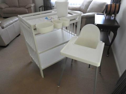Change table and High Chair