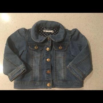 Brand new without tags girls denim jacket size 12/18 months