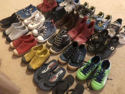 22 pairs of kids shoes