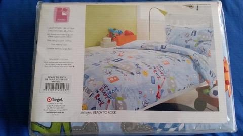 BRAND NEW KIDS DOUBLE BED COVER SET - READY TO ROCK