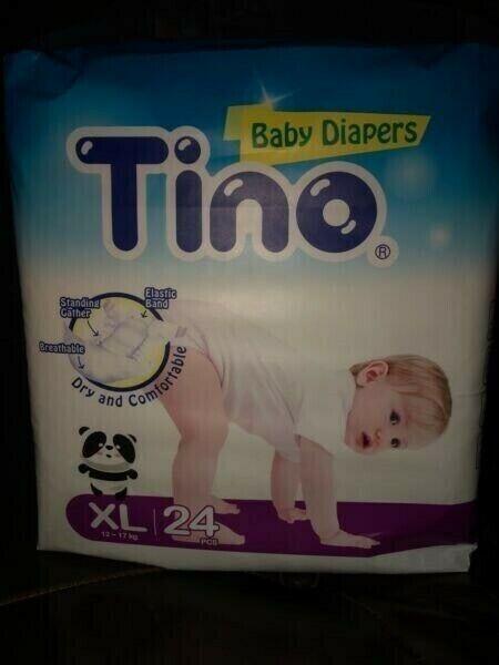 QUALITY TINO NAPPIES ( 12KG - 17KG) SIZE XL - 96 NAPPIES FOR $25