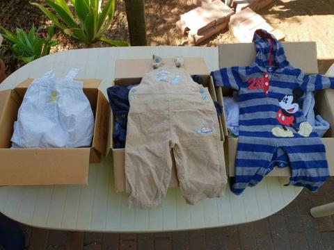 About 100 pieces baby boy clothes/clothing sizes 00,000,0000,1. I