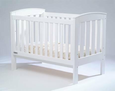 Cot - White colour with mattress, in good condition