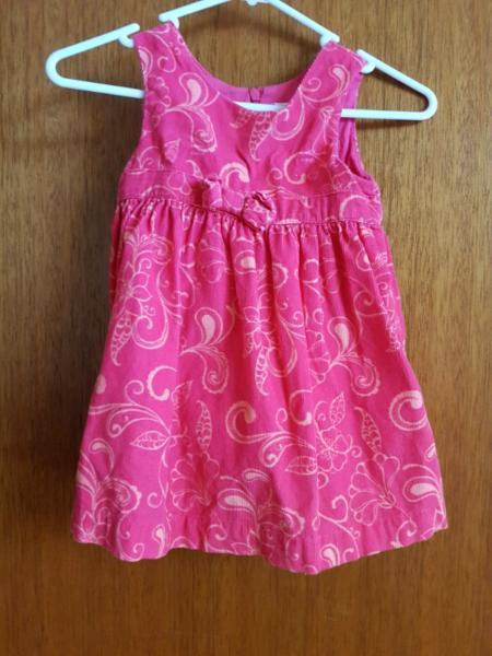 Pink pinafore dress size 2