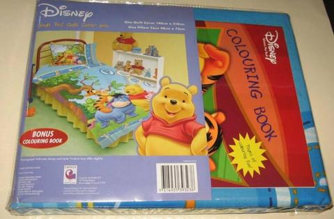 Disney Winnie The Pooh Single Bed Quilt Cover Set New Never Used